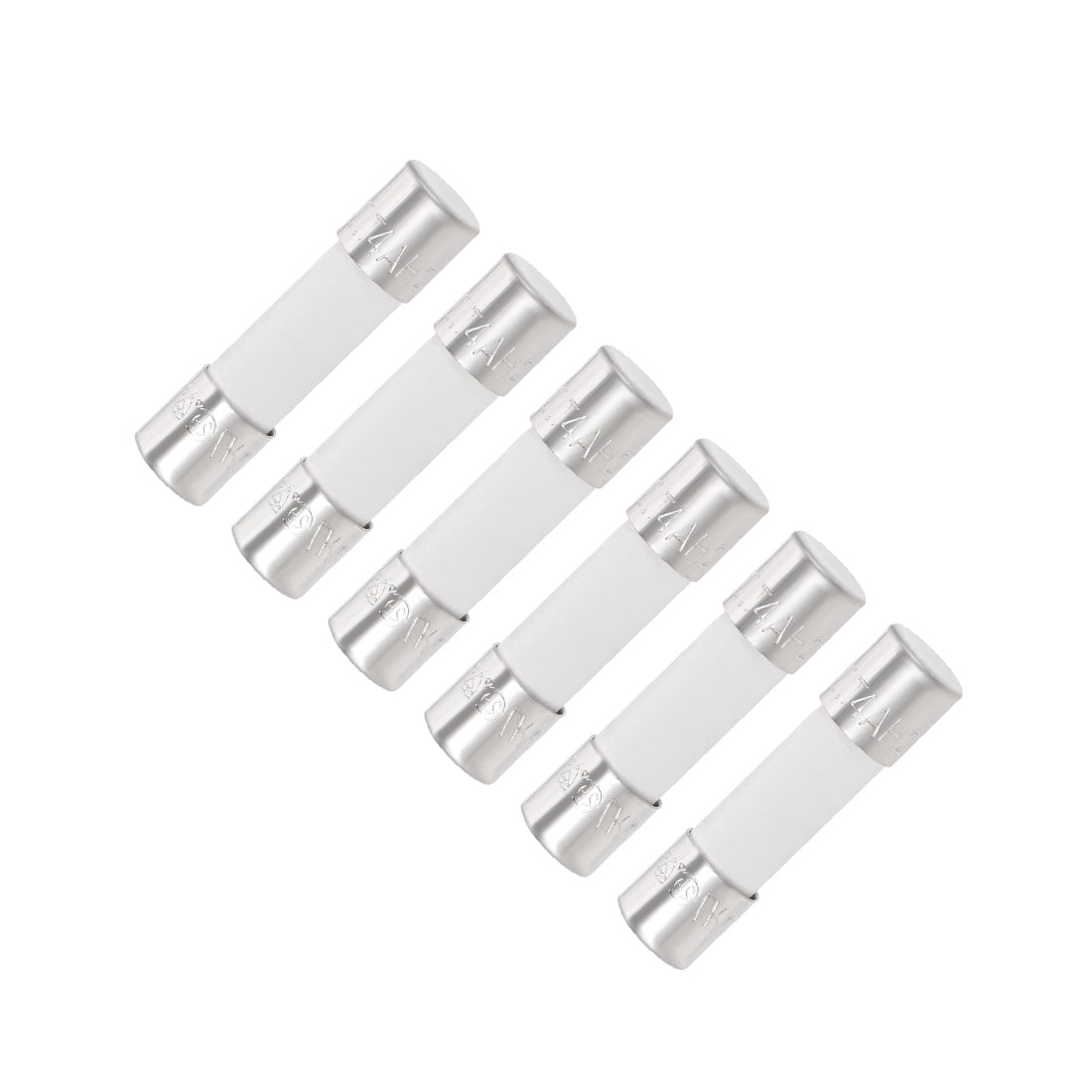 uxcell Uxcell Cartridge Fuses 4A 250V 5x20mm Slow Blow Audio Amplifier Ceramic 6pcs