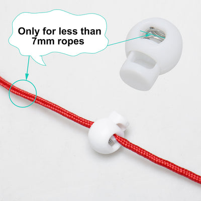 Harfington Uxcell 100pcs Plastic Cord Lock Stopper Spring Fastener Organizer