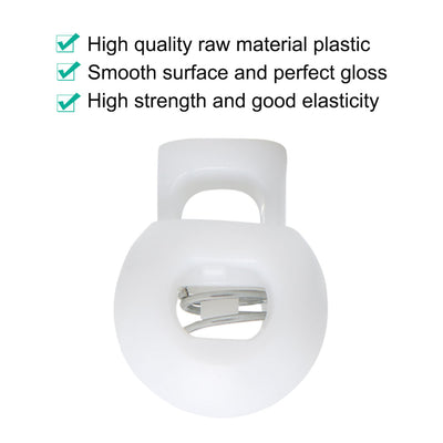 Harfington Uxcell 100pcs Plastic Cord Lock Stopper Spring Fastener Organizer