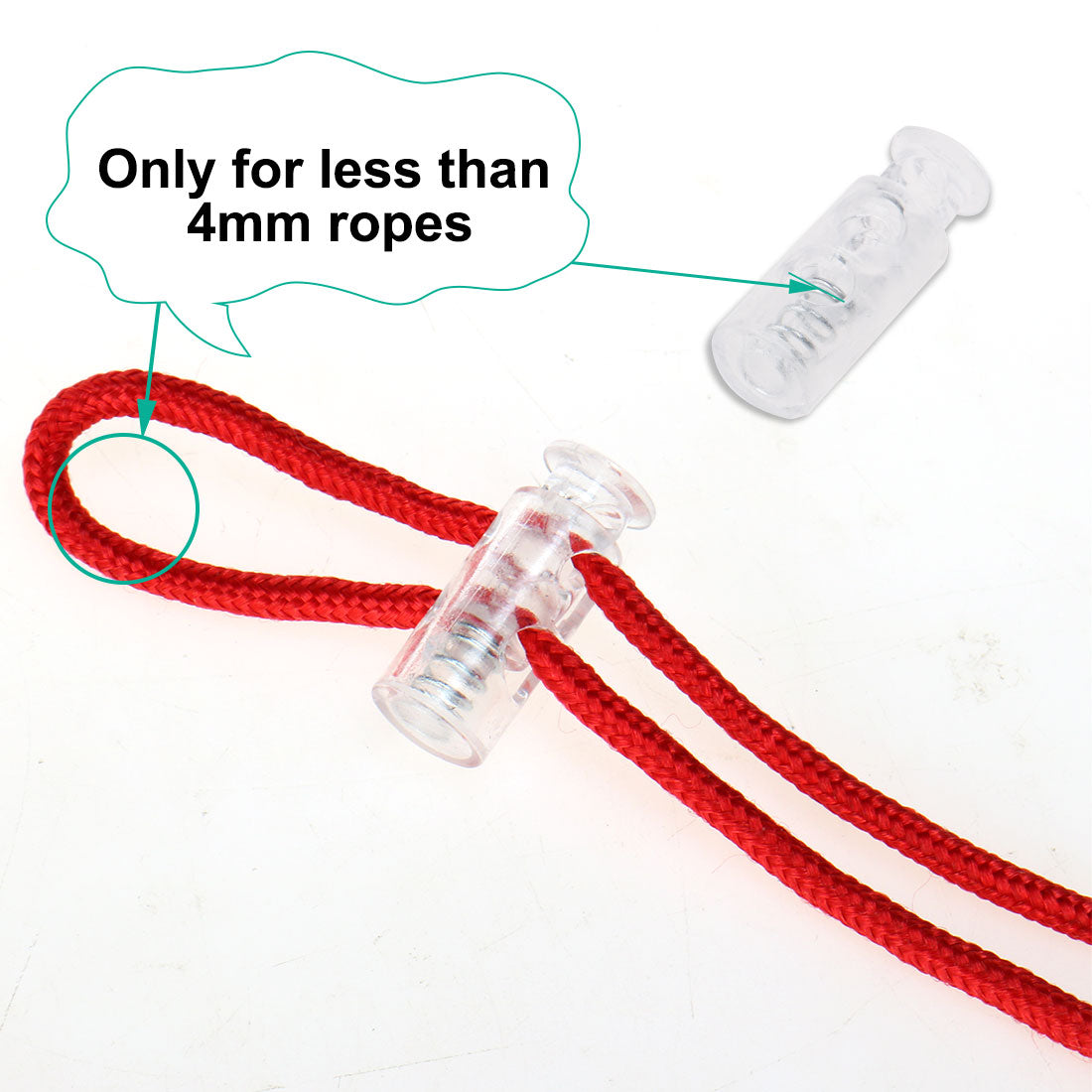 uxcell Uxcell 40pcs Plastic Spring Cord Locks Double Hole End Stoppers Fastener