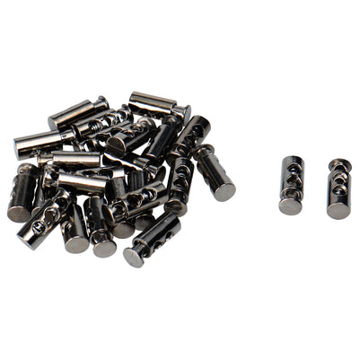 Harfington Uxcell 40pcs Plastic Spring Cord Locks Double Hole End Stoppers Fastener