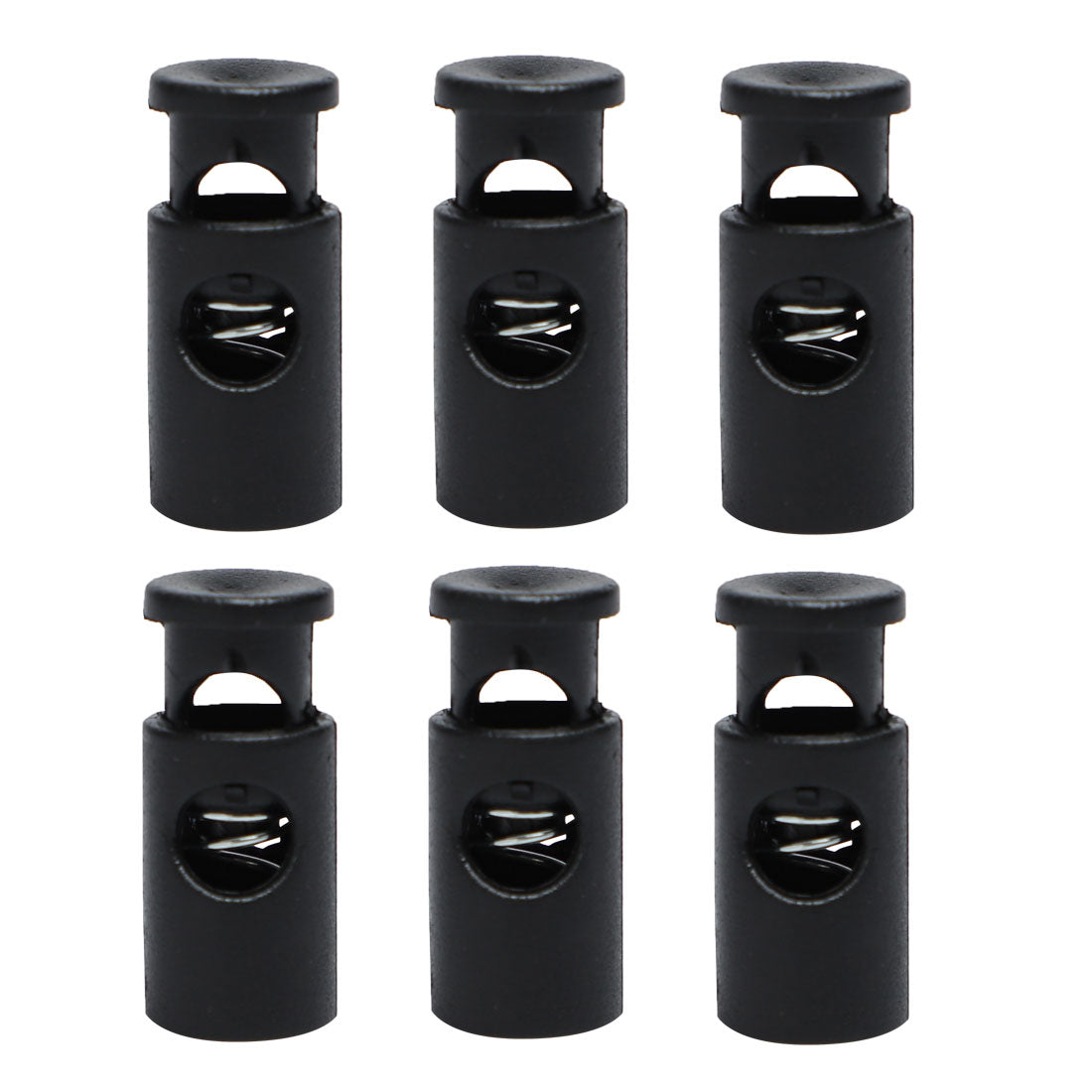 uxcell Uxcell 6pcs Plastic Cord Lock Stoppers Spring Toggle Fastener Organizer