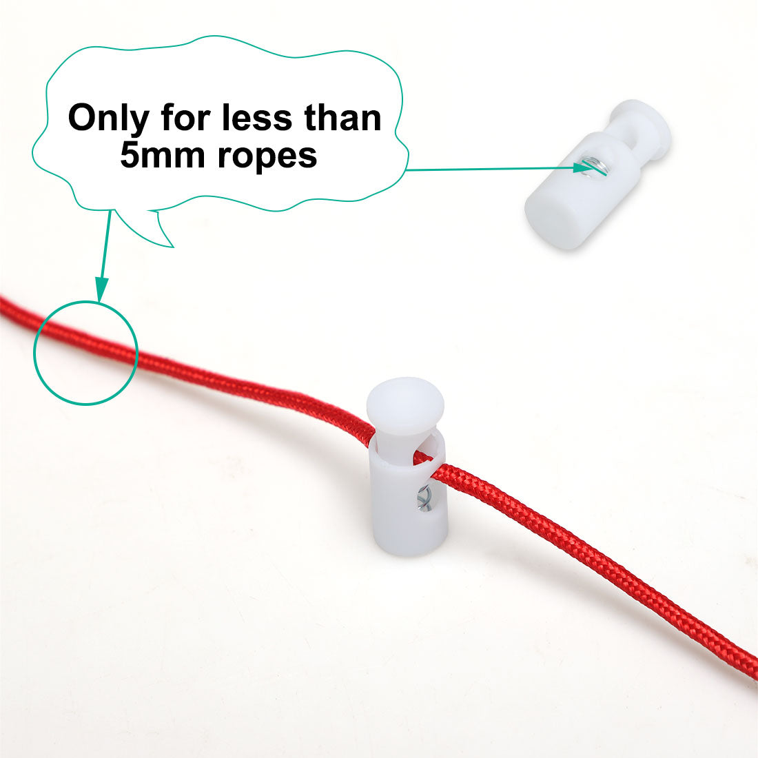 uxcell Uxcell 6pcs Plastic Cord Lock Stoppers Spring Toggle Fastener Organizer