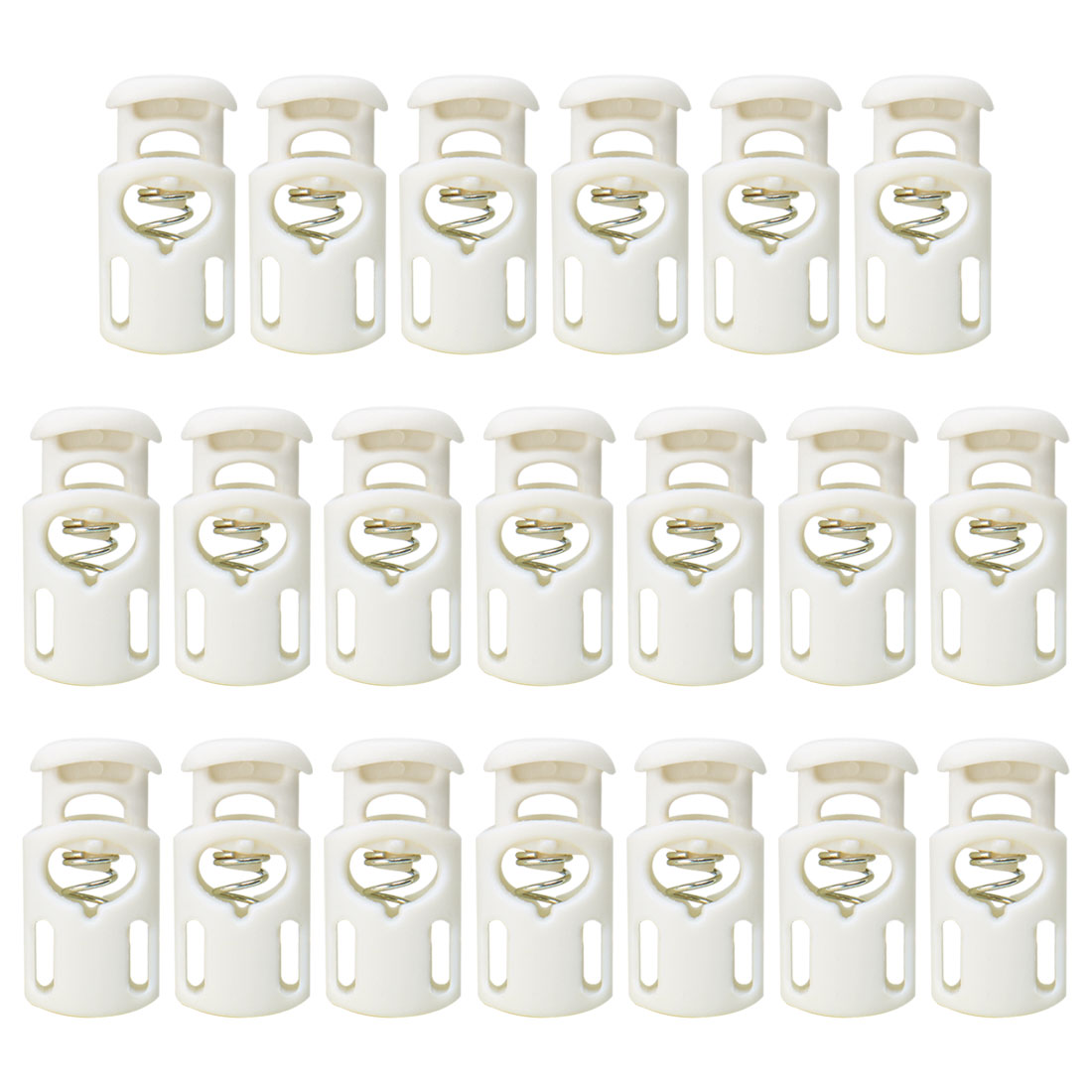 uxcell Uxcell 20pcs Plastic Cord Lock Stopper Spring Toggle Fastener Slider Organizer