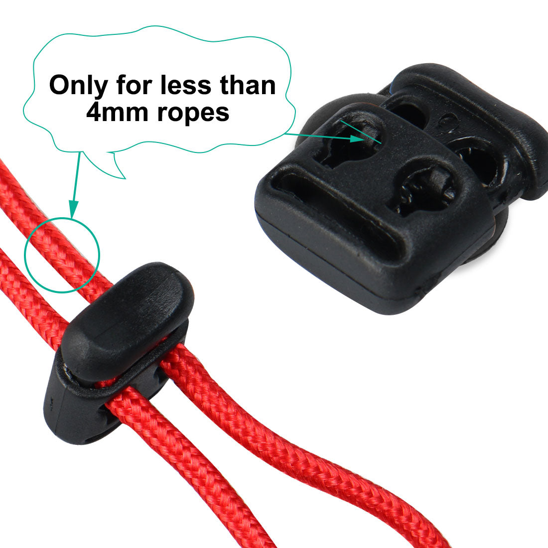uxcell Uxcell 6pcs Plastic Cord Lock Stoppers End Spring Toggle Fasteners Organizer
