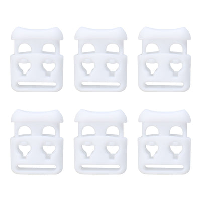 Harfington Uxcell 6pcs Plastic Cord Lock Stoppers End Spring Toggle Fasteners Organizer