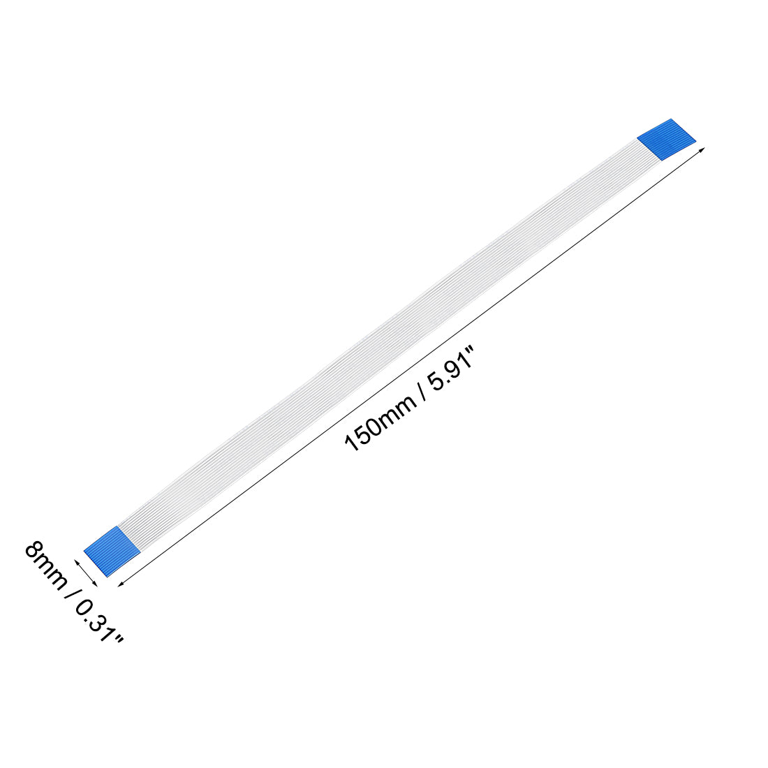 uxcell Uxcell Flexible Flat Cable, 15 Pins 0.5mm Pitch 150mm FPC FFC Flexible Ribbon Cable  for LCD TV Car Audio DVD Player Laptop 20Pcs (A Type)