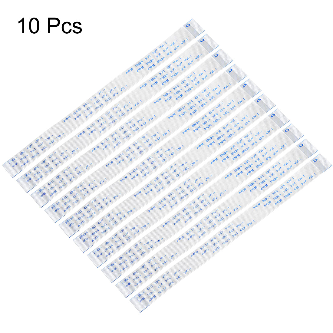 uxcell Uxcell Flexible Flat Cable, 22 Pins 0.5mm Pitch 150mm FPC FFC Flexible Ribbon Cable  for LCD TV Car Audio DVD Player Laptop 10Pcs (A Type)