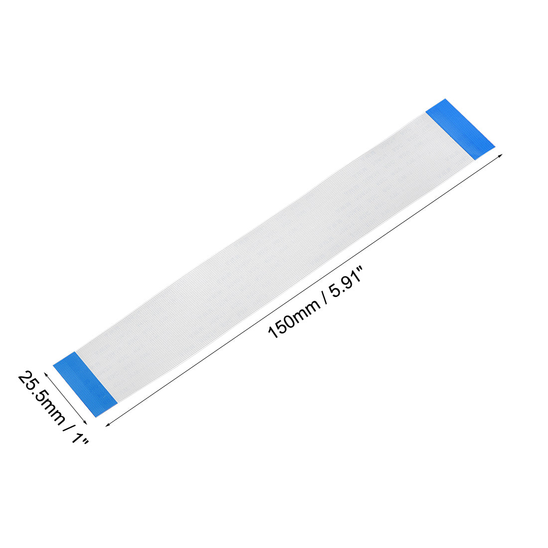uxcell Uxcell Flexible Flat Cable, 50 Pins 0.5mm Pitch 150mm FPC FFC Flexible Ribbon Cable  for LCD TV Car Audio DVD Player Laptop 5Pcs (A Type)