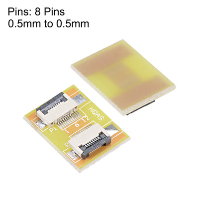 Harfington 0.5mm Pitch 8 Pin to 8 Pin Extension Connector Aapter for FFC FPC Cable Extend ZIP HDD