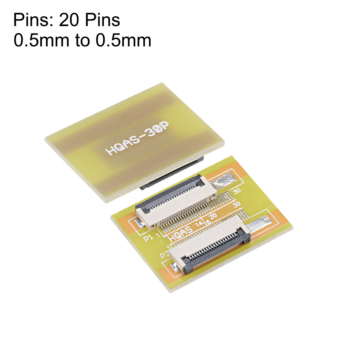 Harfington 0.5mm Pitch 20 Pin to 20 Pin Extension Connector Aapter for FFC FPC Cable Extend ZIP HDD