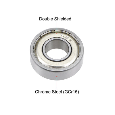 Harfington R6ZZ Ball Bearing 3/8"x7/8"x9/32" Double Shielded ABEC-5 Bearings 10pcs