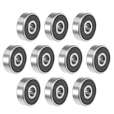Harfington Uxcell Deep Groove Ball Bearings Metric Double Sealed Chrome Steel ABEC3 Z1
