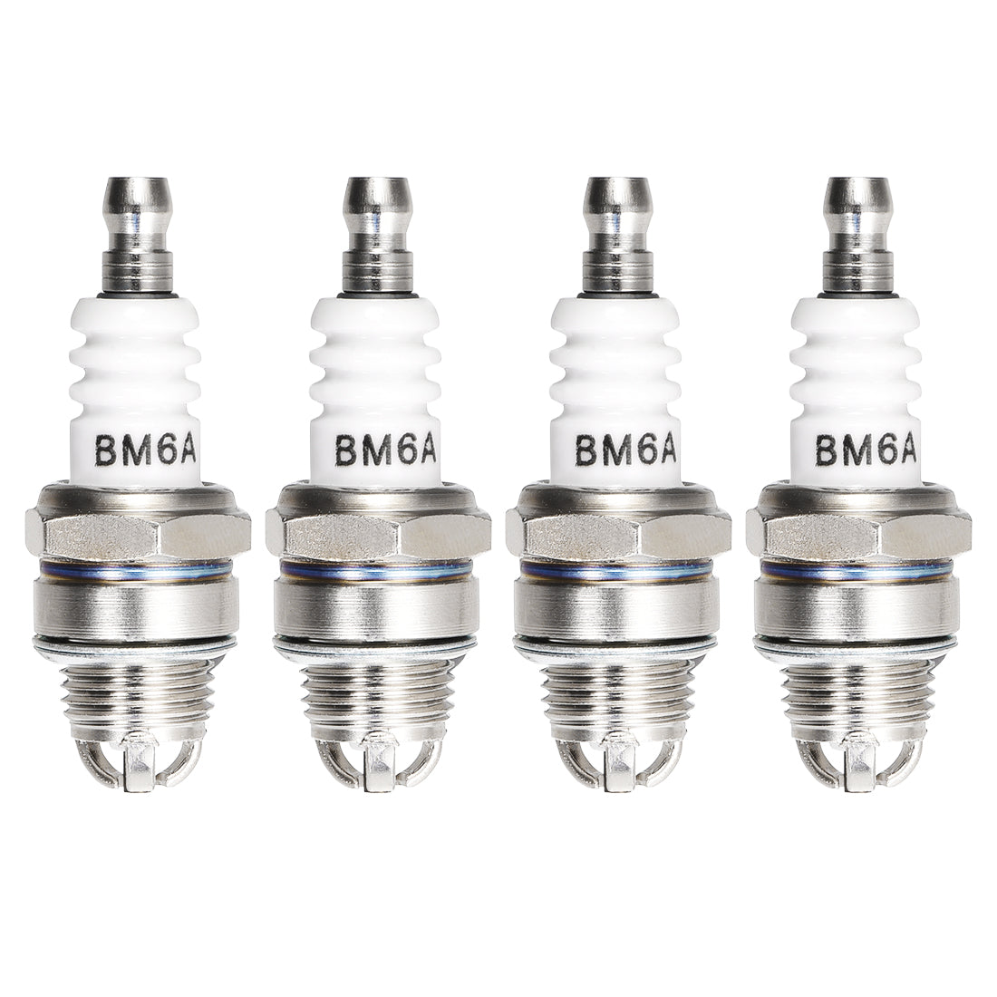 Harfington BM6A Spark Plug 3 Electrode , for M7 / L7T / CJ8 / 1560 Spark Plug Replacement , 4pcs
