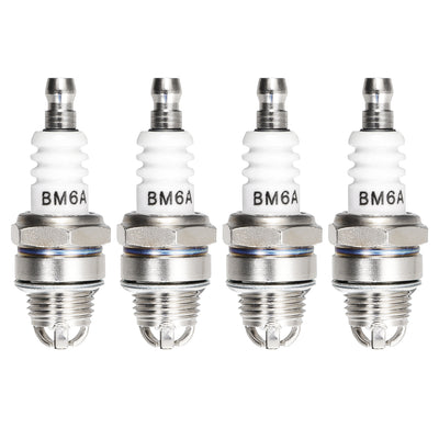 Harfington BM6A Spark Plug 3 Electrode , for M7 / L7T / CJ8 / 1560 Spark Plug Replacement , 4pcs