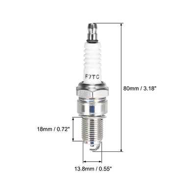 Harfington Uxcell F7TC Spark Plug for GX120 for GX160 for GX200 for GX240 Generator Lawnmower Tractor Rototiller Water Pump