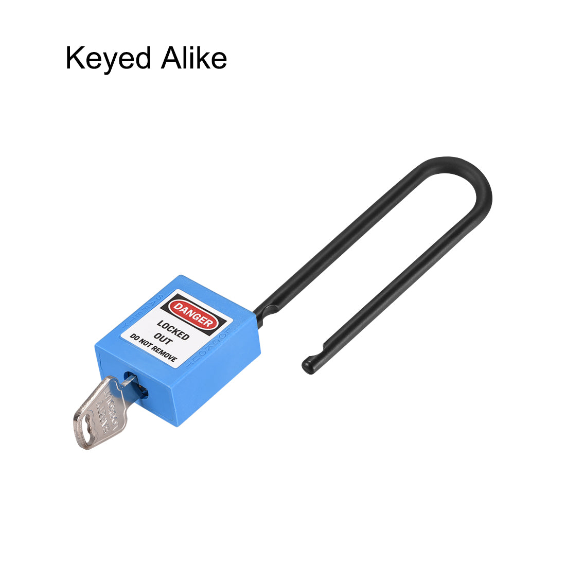 uxcell Uxcell Lockout Tagout Safety Padlock 76mm Nylon Shackle Keyed Alike Blue