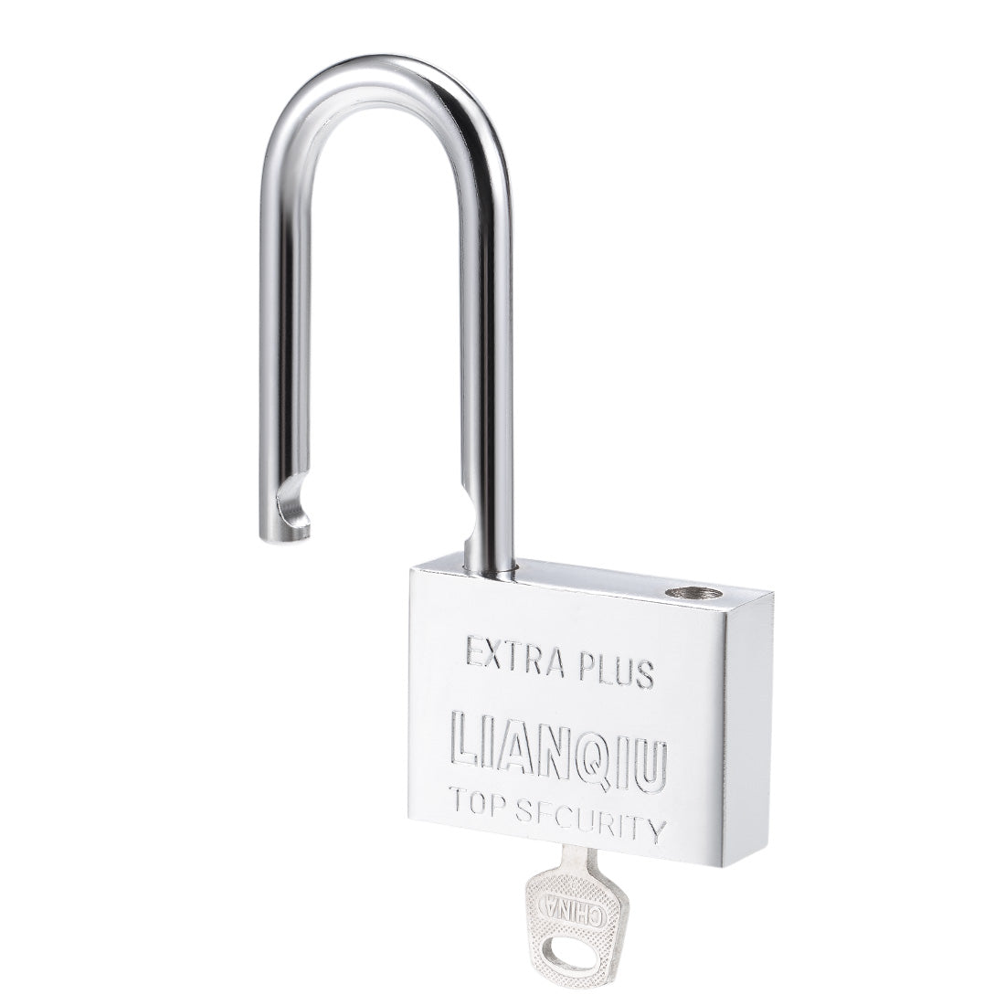 uxcell Uxcell Steel Padlocks, Keyed Alike, 60mm Wide Chrome Finish Harden Long Shackle, 2Pcs