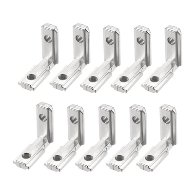Harfington Uxcell Interior Joint Bracket, Inside Corner Connector 2020 Series Slot 6mm for Aluminum Extrusion Profile, 10 Pcs