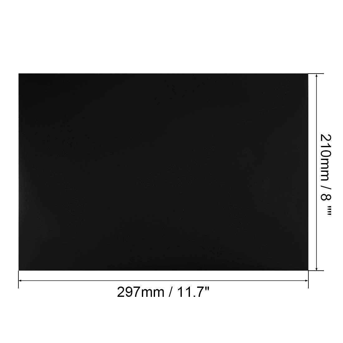 uxcell Uxcell 2 Pcs Dry Erase  Magnetic Strip 11.7" x 8" Magnetical Sheet Labels Stickers Writable Black For Whiteboards Refrigerator and Crafts