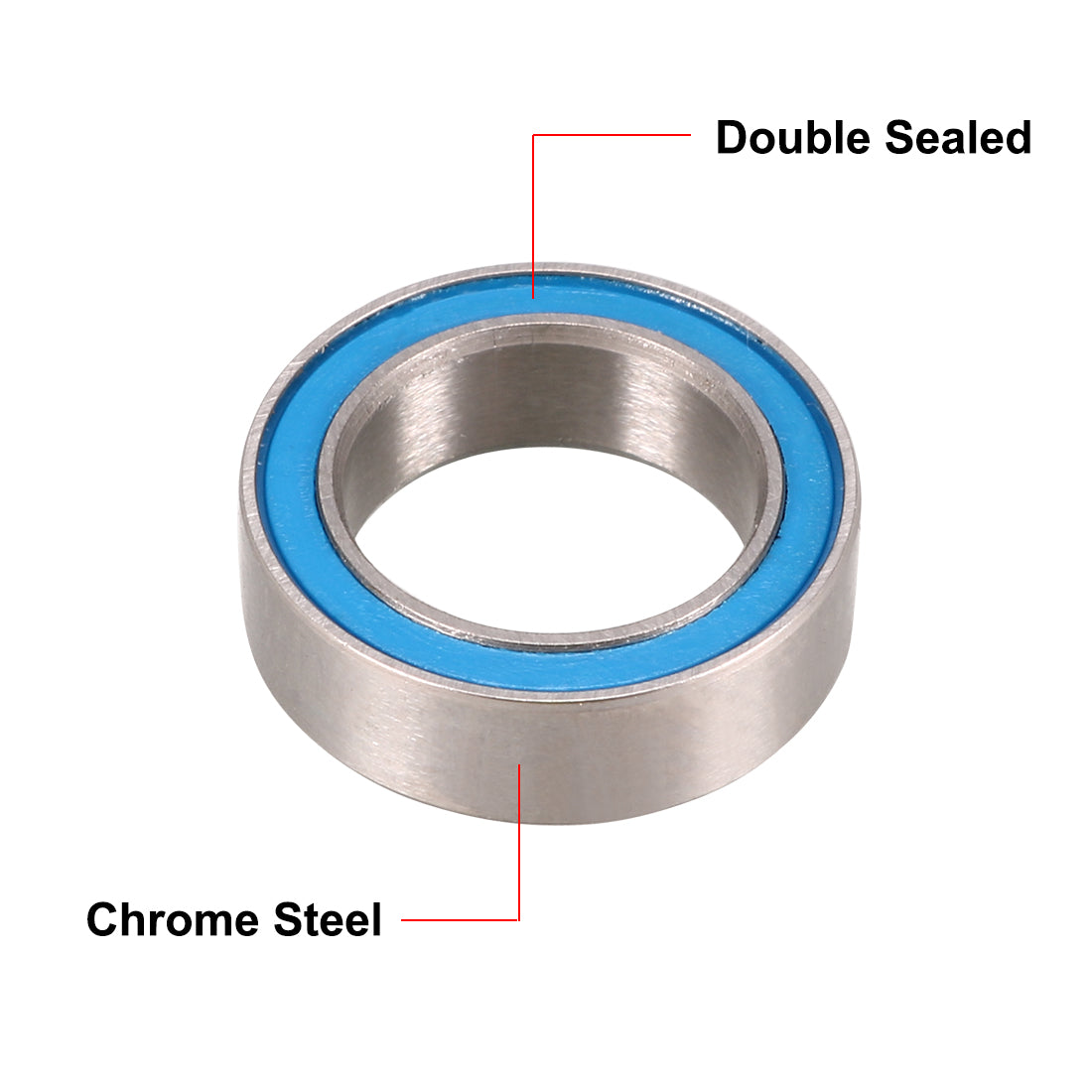 Harfington MR128-2RS Ball Bearing 8x12x3.5mm Double Sealed ABEC-3 Bearings 4pcs