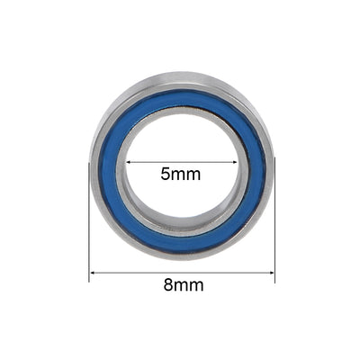 Harfington MR85-2RS Ball Bearing 5x8x2.5mm Double Sealed ABEC-3 Bearings 4pcs
