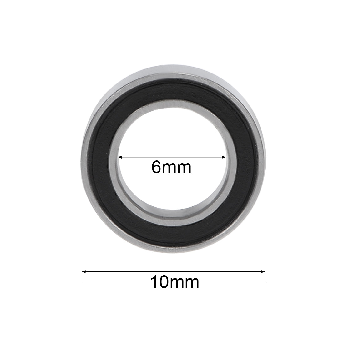 Harfington MR106-2RS Ball Bearing 6x10x3mm Double Sealed ABEC-3 Bearings 4pcs