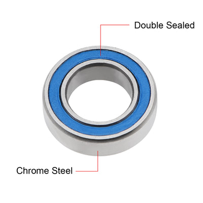 Harfington Uxcell MR148-2RS Ball Bearing 8x14x4mm Double Sealed ABEC-3 Bearings 4pcs