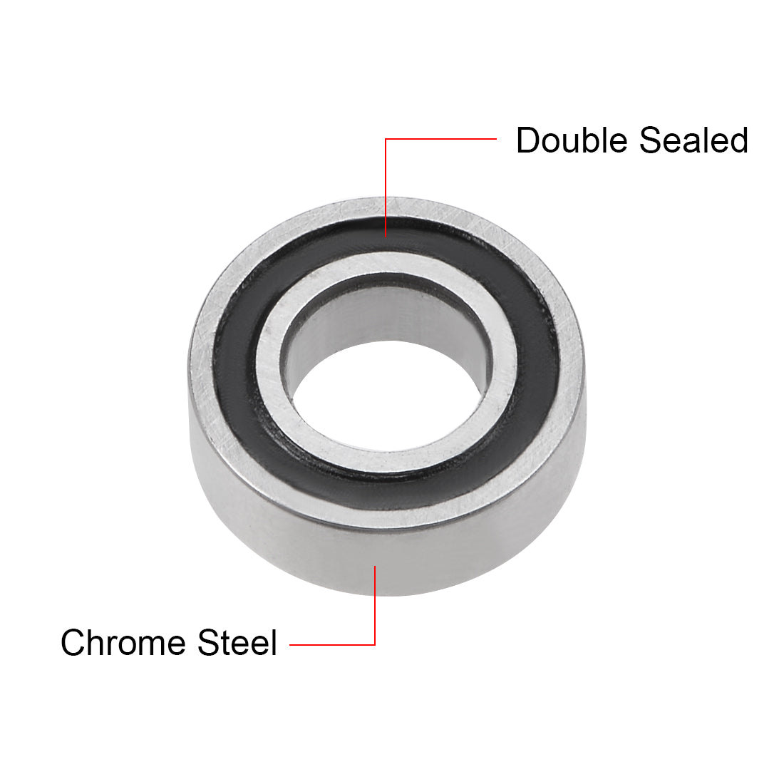 uxcell Uxcell Deep Groove Ball Bearings Inch Double Sealed Chrome Steel ABEC-3 Z1