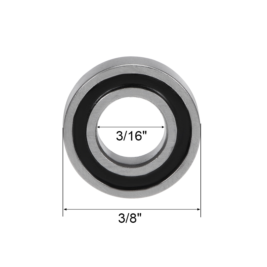 uxcell Uxcell Deep Groove Ball Bearing Double Sealed ABEC-3 Bearings