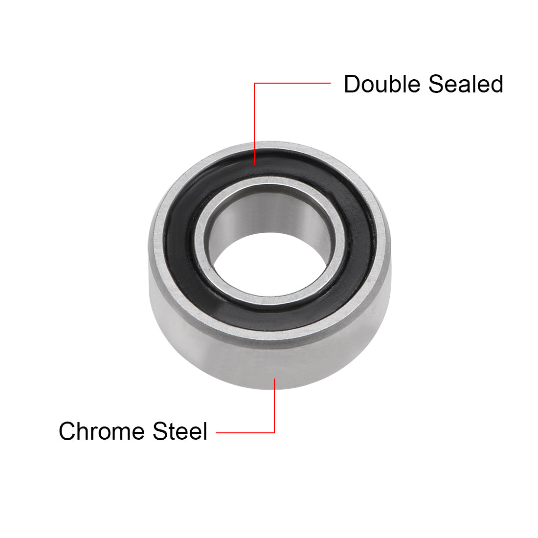 Harfington MR105-2RS Ball Bearing 5x10x4mm Double Sealed ABEC-3 Bearings 5pcs