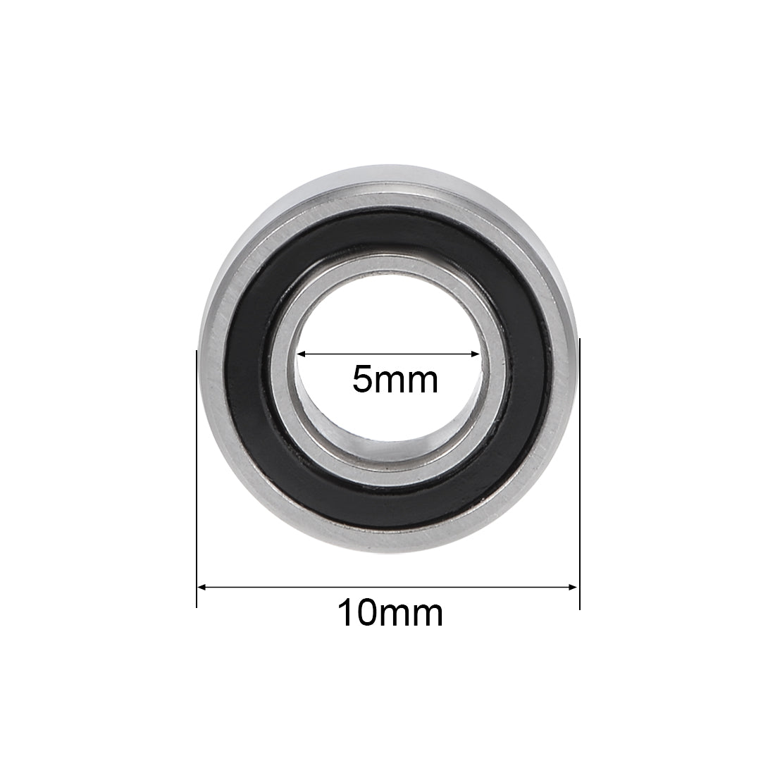 Harfington MR105-2RS Ball Bearing 5x10x4mm Double Sealed ABEC-3 Bearings 5pcs