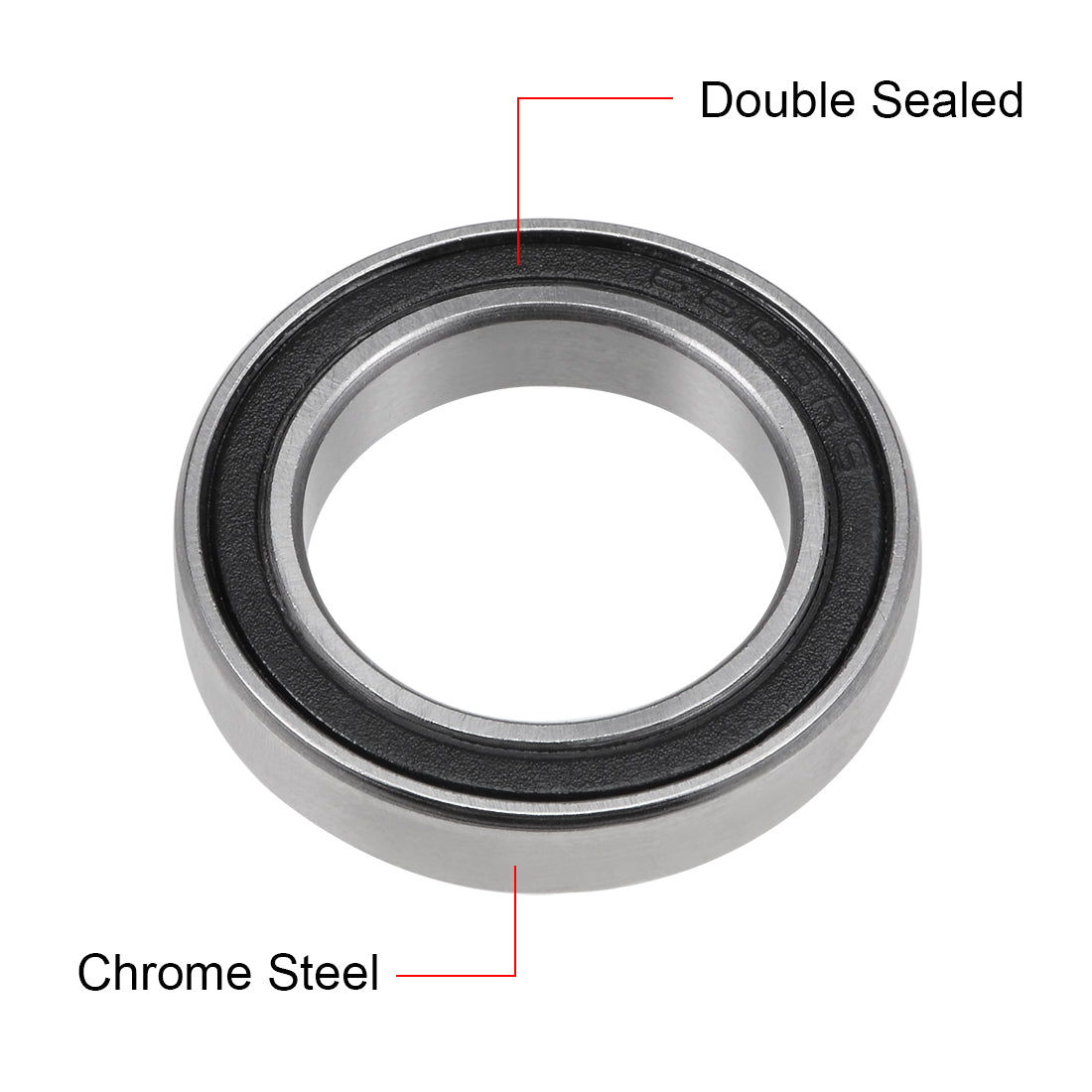 uxcell Uxcell 6803-2RS Ball Bearing 17x26x5mm Double Sealed ABEC-3 Bearings 2pcs