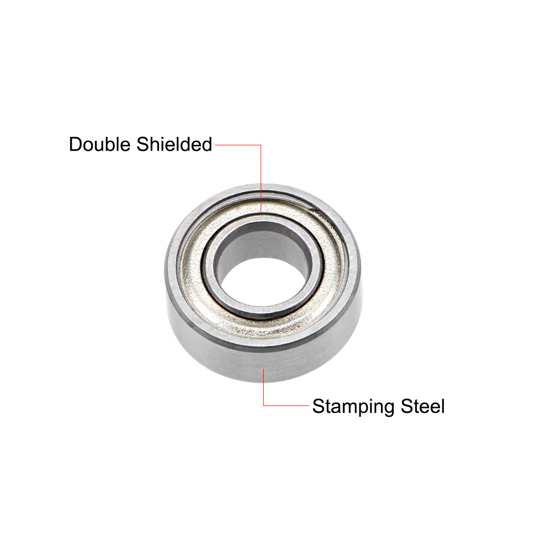Harfington Deep Groove Ball Bearings Metric Double Shielded Chrome Steel P6 Z1