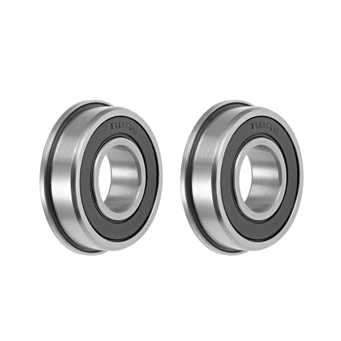 uxcell Uxcell FR8-2RS Flange Ball Bearing 1/2"x1-1/8"x5/16" Shielded Chrome Bearings 2pcs