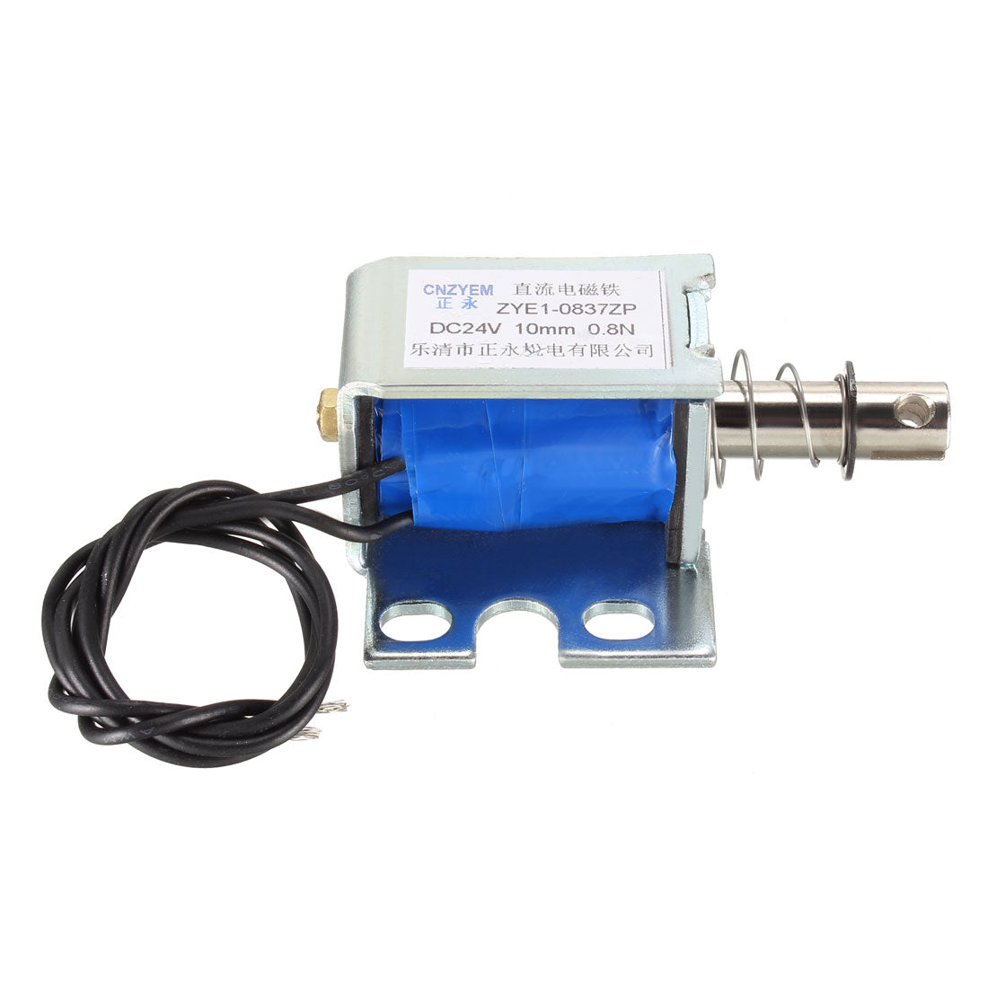 uxcell Uxcell DC Push Pull Type Solenoid Electromagnet, DC24V 18W 0.8N 10mm, Open Frame Type, Linear Motion