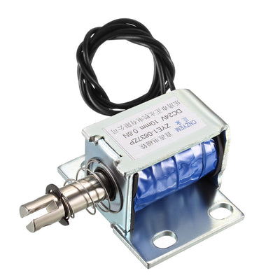 uxcell Uxcell DC Push Pull Type Solenoid Electromagnet, DC24V 18W 0.8N 10mm, Open Frame Type, Linear Motion