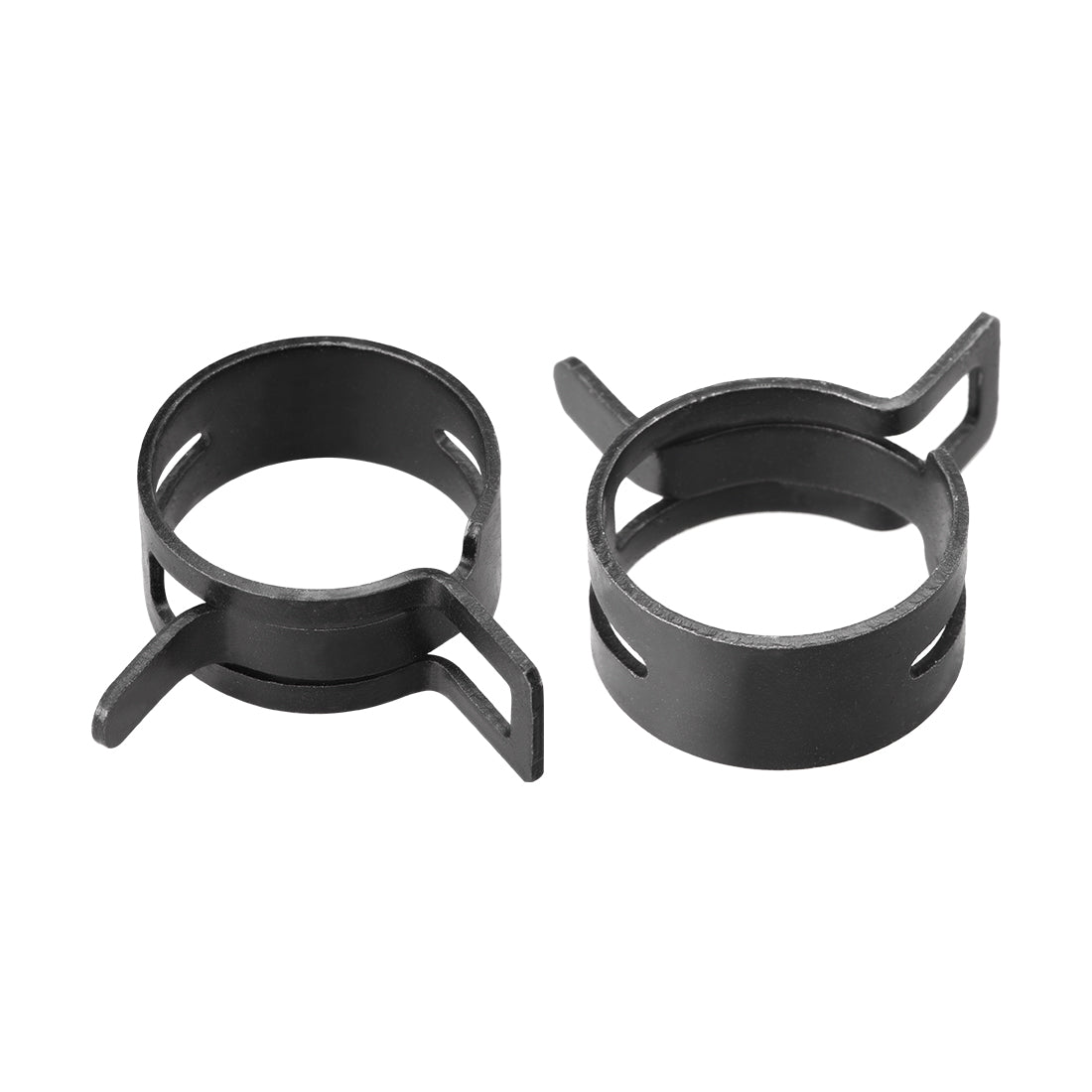 Harfington Steel Band Clamp 23mm for Fuel Line Silicone Hose Tube Spring Clips Clamp Black Manganese Steel 20Pcs