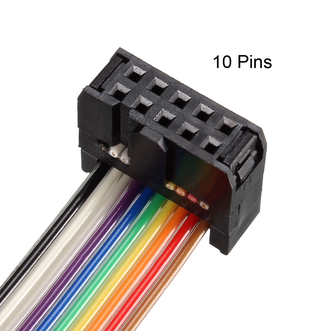 uxcell Uxcell IDC Rainbow Wire Flat Ribbon Cable 10P A-type FC/FC Connector 2.54mm Pitch 1m/39.3inch Length