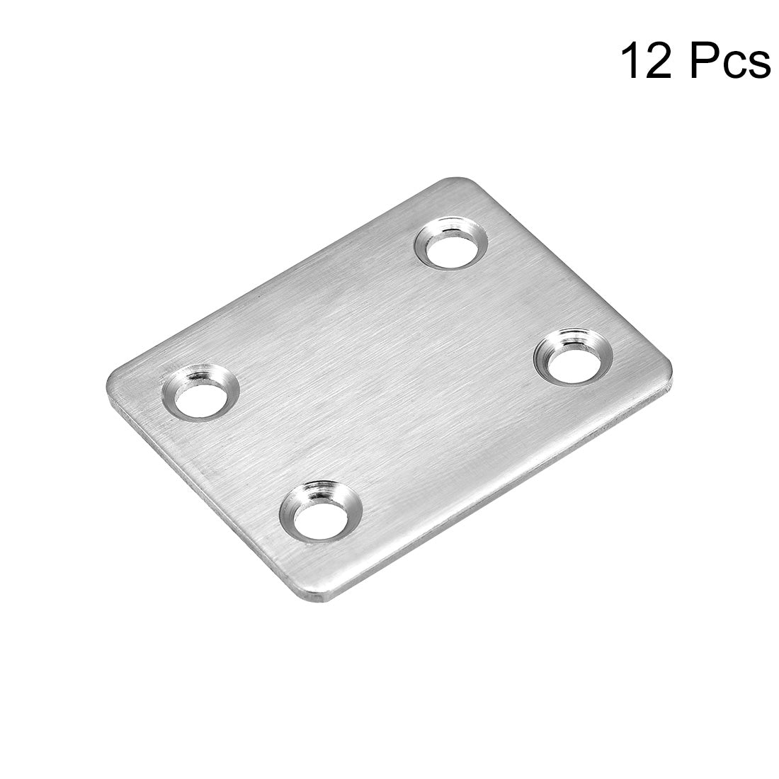 uxcell Uxcell Repair Plate, 47mm x 38mm, Flat Fixing Mending Bracket Connector, 12 Pcs