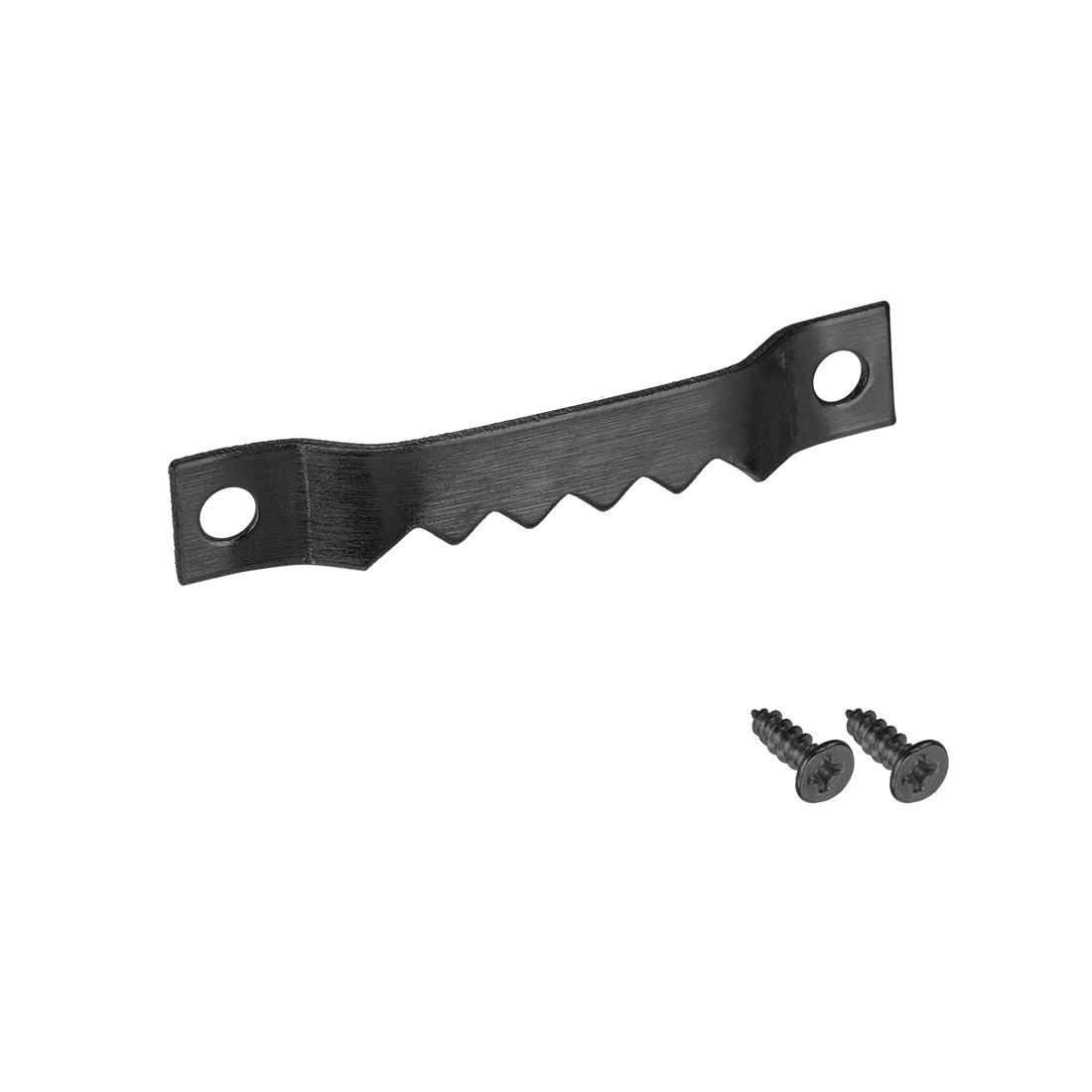 uxcell Uxcell Sawtooth Picture Hangers, 1 3/5 Inch Double Hole with Screws for Frame Hanging, 50 Pcs (Black)