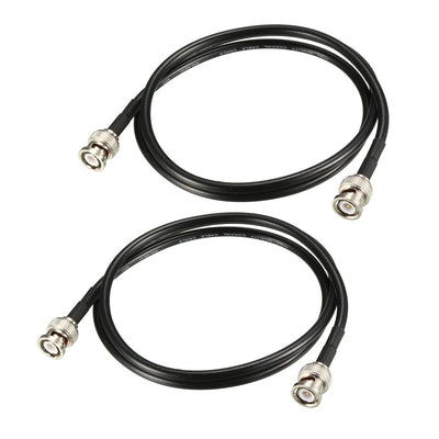 Harfington Uxcell RG58 Coaxial Cable with BNC Male to BNC Male Connectors 50 Ohm 2pcs