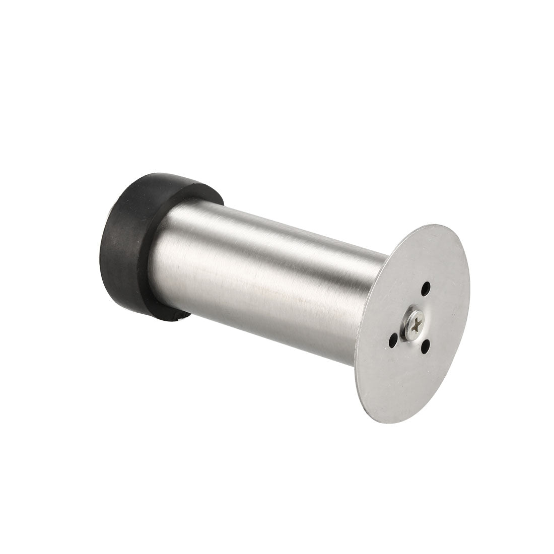 uxcell Uxcell Stainless Steel Door Stopper Cylindrical Floor Mount Brushed, Double-Sided Adhesive Sheets No Need to Drill 100mm Height 2Pcs