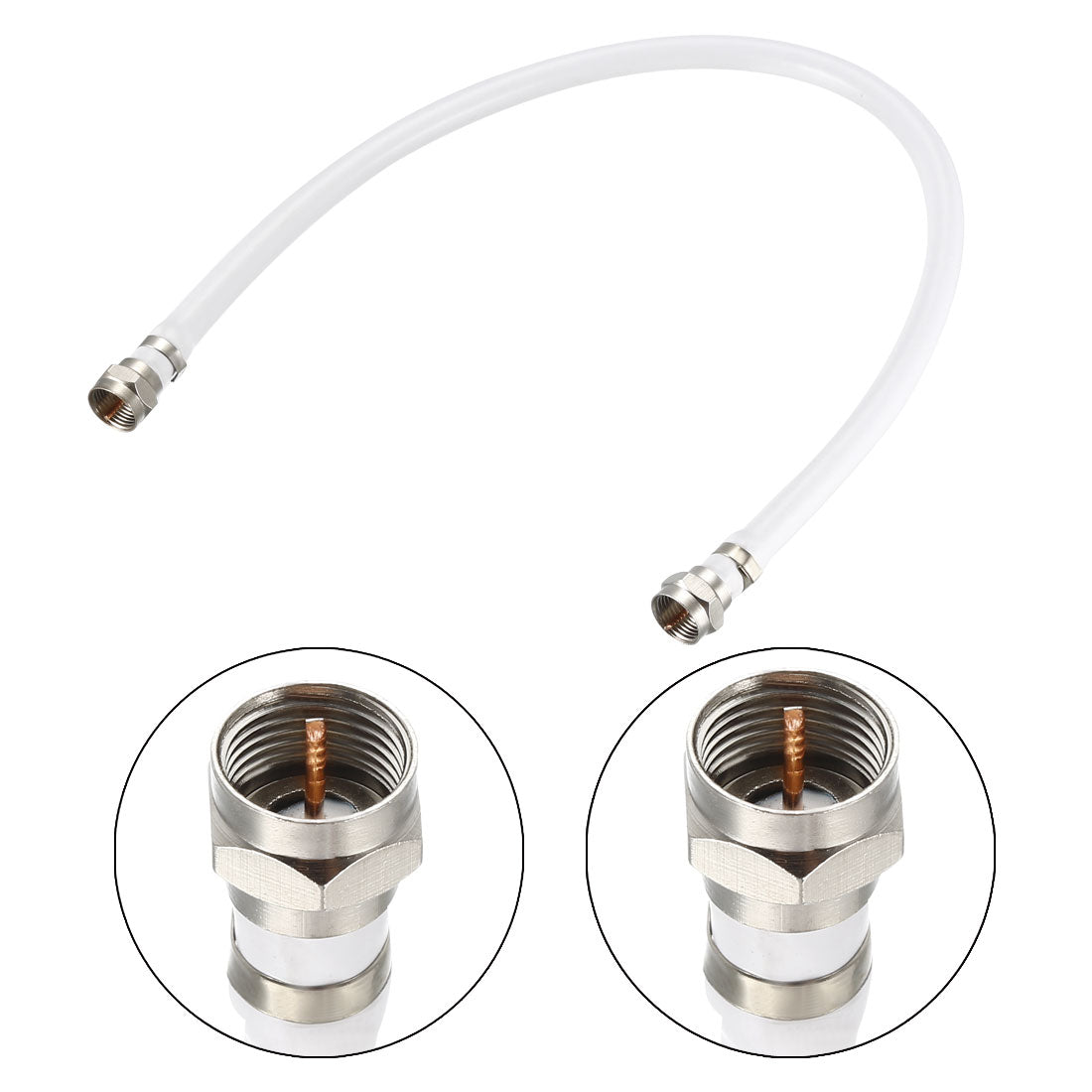 Harfington RG6 Coaxial Cable With F Type Male to F Type Male Connectors