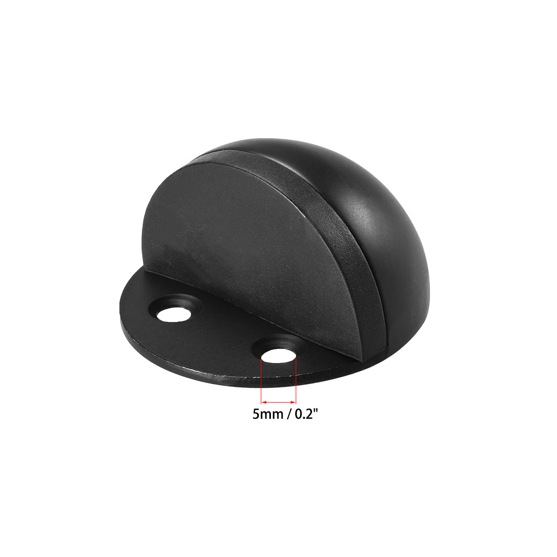 uxcell Uxcell Door Stopper, 201 Stainless Steel Brushed Door Stop, Floor Screw Mount Door Holder Doorstop for Hotel Home Office, Black