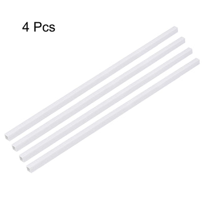 Harfington Uxcell Model Square Tubing,4mm x 4mm,0.5M/1.64Ft Length,for Architectural Model Layout Making Materials,4pcs