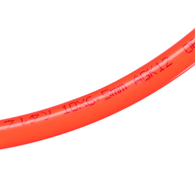 Harfington Pneumatic Hose Tubing,10mm OD 6.5mm ID,Polyurethane PU Air Hose Pipe Tube,2 Meter 6.56ft,Red