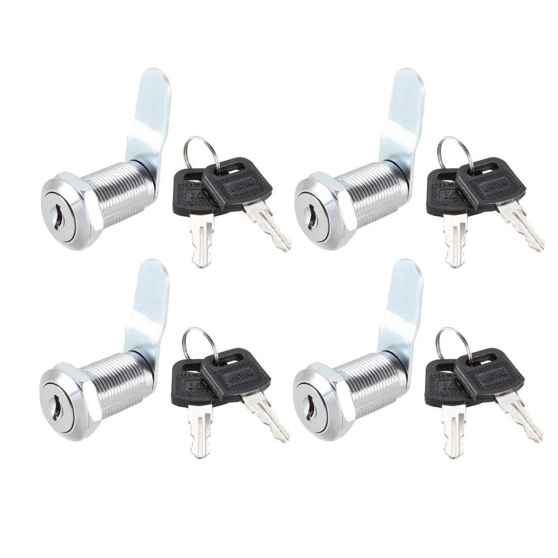 Harfington Cam Lock 30mm Cylinder Length Fit on Max 7/8-inch Panel Keyed Different 4Pcs
