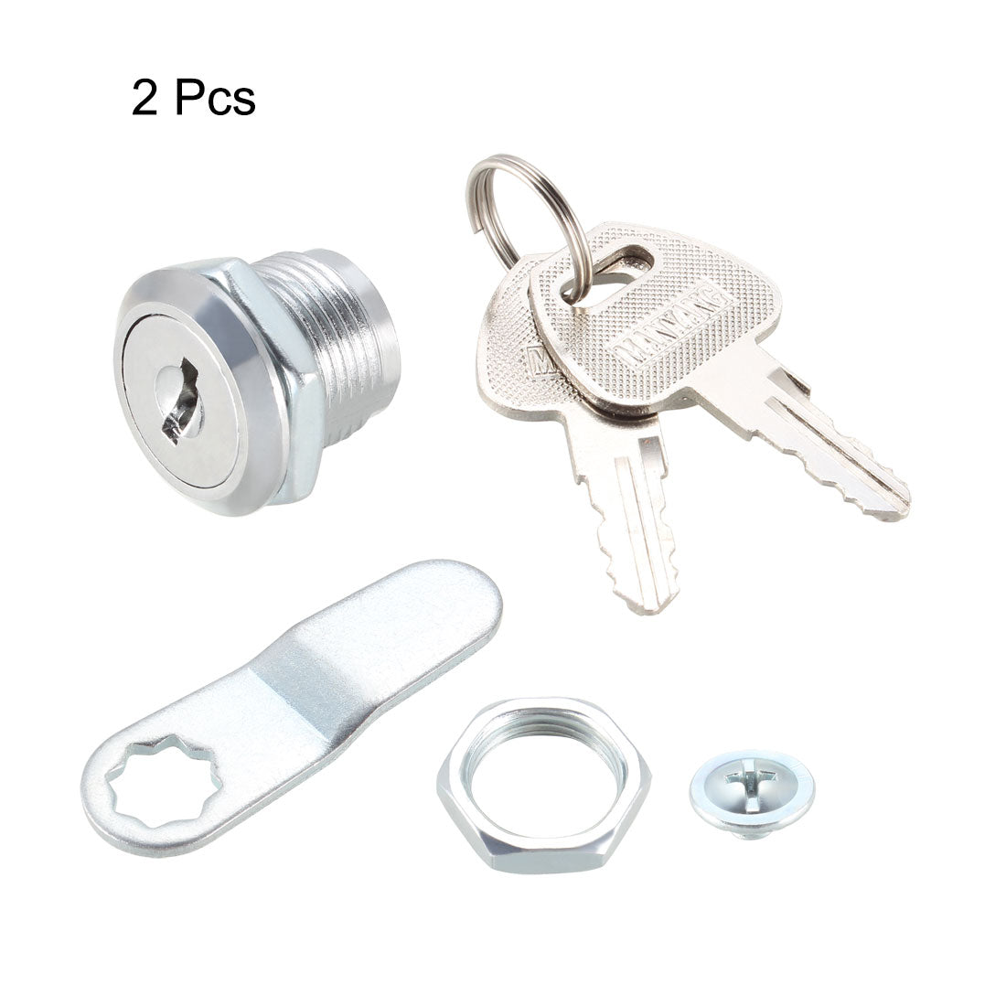 Harfington Cam Locks 16mm Cylinder Length Fit on Max 5/16-inch Panel Keyed Different 2Pcs