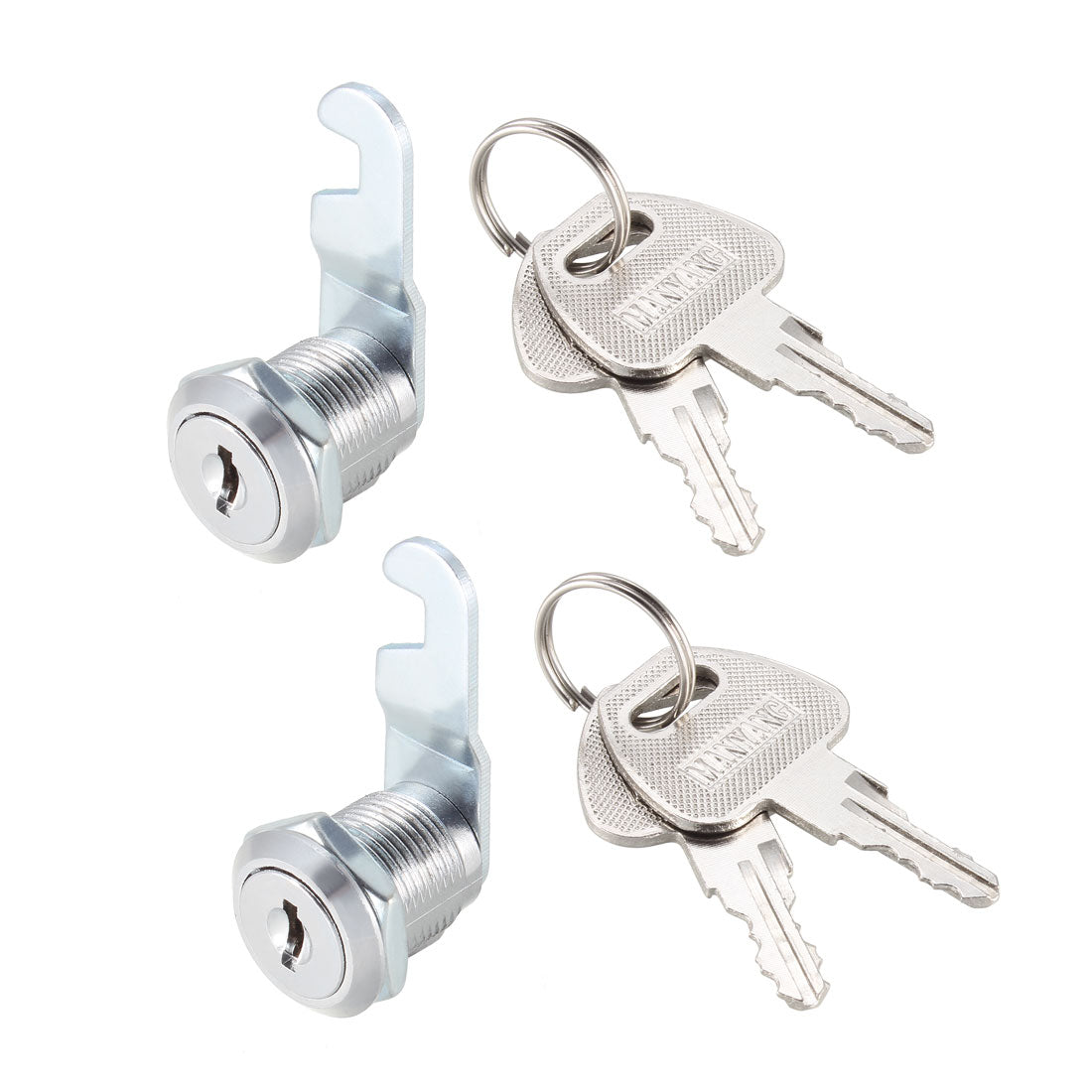 Harfington Cam Locks 20mm Cylinder Length for Max 1/2-inch Panel Keyed Different 2Pcs